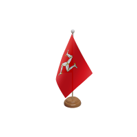 Isle of Man Wooden Table Flag