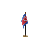 Korea North Small Table Flag