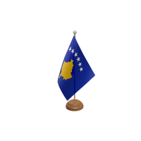 Kosovo Wooden Table Flag