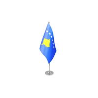 Kosovo Satin Table Flag