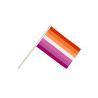 Lesbian Sunset Stripes Hand Flags