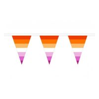 Lesbian Sunset Stripes Triangle Bunting