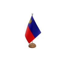Liechtenstein Wooden Table Flag