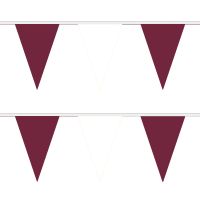 Maroon and White Triangle Bunting