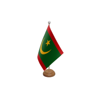 Mauritania New Wooden Table Flag
