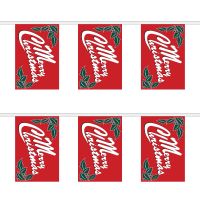 Merry Christmas Red Rectangular Bunting