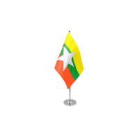 Myanmar New (Burma) Satin Table Flag