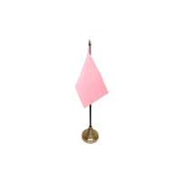 Plain Pink Small Table Flag