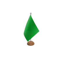 Plain Green Wooden Table Flag