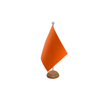 Plain Orange Wooden Table Flag