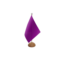 Plain Purple Wooden Table Flag