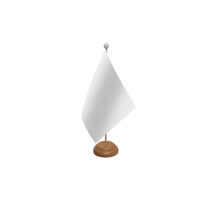 Plain White Wooden Table Flag
