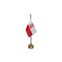 Poland Crest Small Table Flag