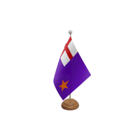 Purple Standard Wooden Table Flag