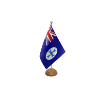 Queensland Wooden Table Flag