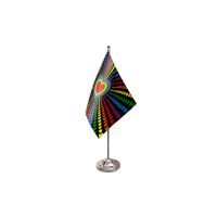Rainbow Love Satin Table Flag