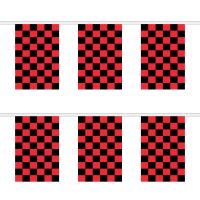Red and Black Check Rectangular Bunting