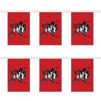 Red Skull Rectangular Bunting