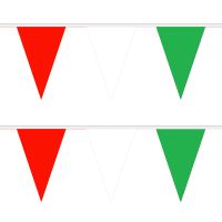 Red, White and Green Triangle Bunting