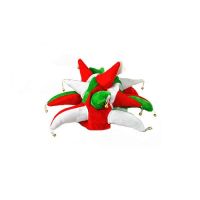 Red, White and Green Jester Hat