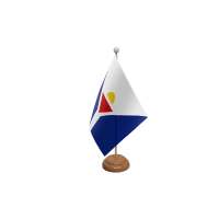 Saint Martin Wooden Table Flag