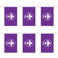Scouts Purple Rectangular Bunting