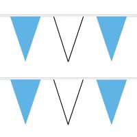 Sky Blue and White Triangle Bunting
