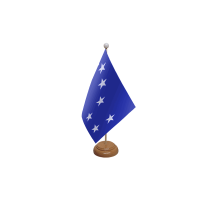 Starry Plough Royal Blue Wooden Table Flag