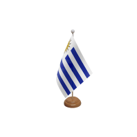 Uruguay Wooden Table Flag