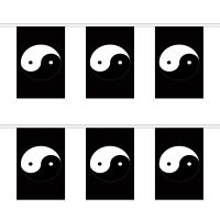 Yin Yang (Black) Rectangular Bunting