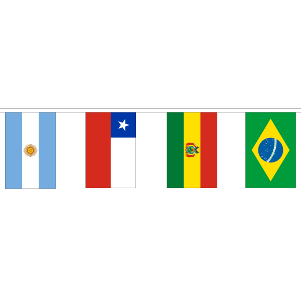 12 South American Nation 5m Rectangle Bunting