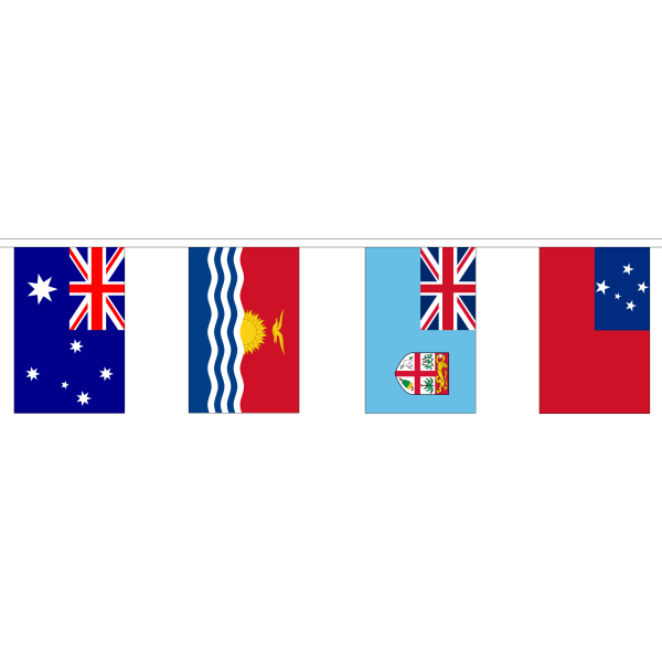 14 Oceanian Nation 6m Rectangle Bunting