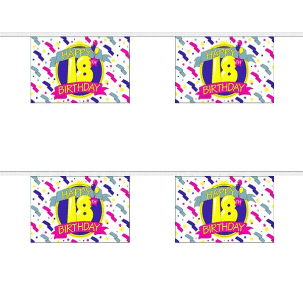 Happy 18th Birthday Rectangular Bunting