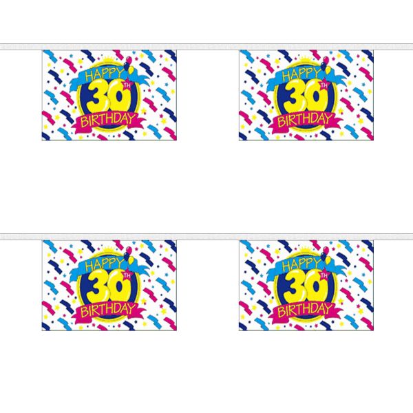 Happy 30th Birthday Rectangular Bunting