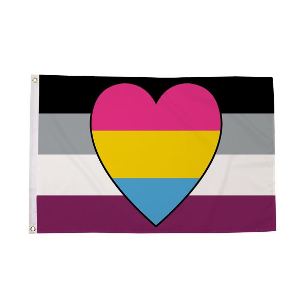 Asexual Panromantic Heart Flag