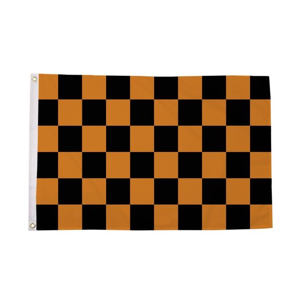 Black and Gold Check Flag (Sleeved)