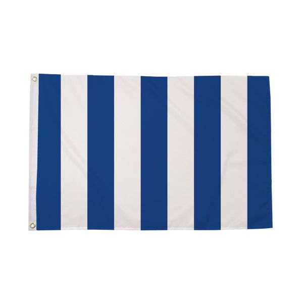 Blue and White Striped Flag (Sleeved)