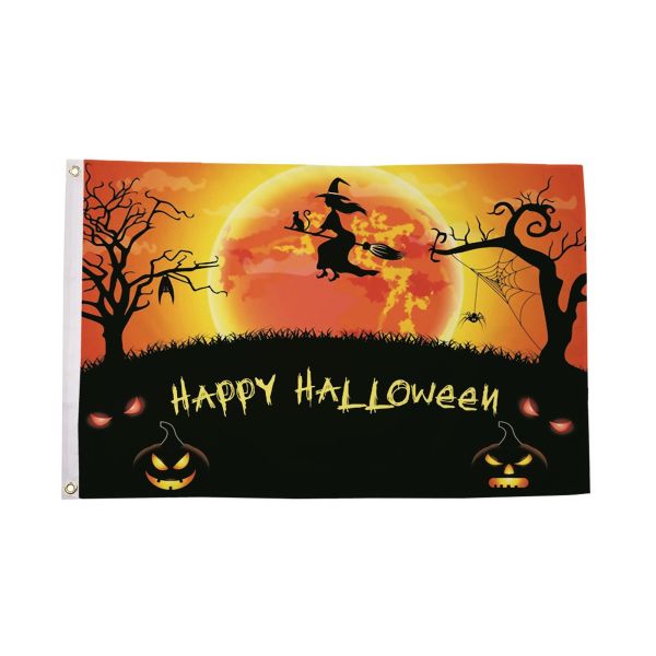 Happy Halloween Witch Flag