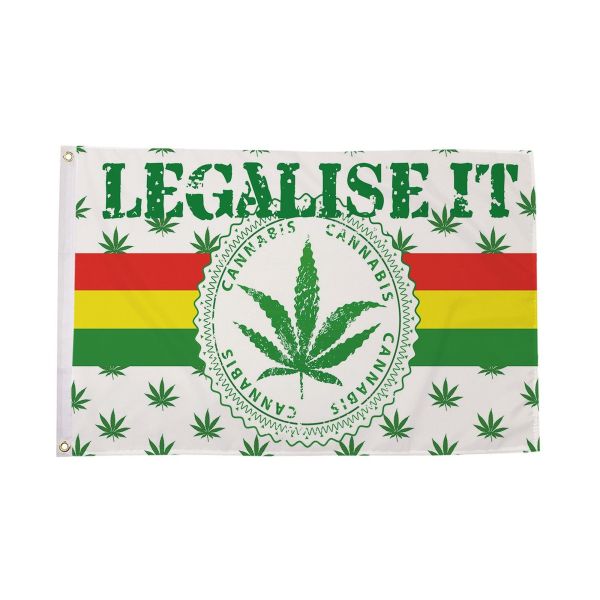 Legalise It (White Version) Flag