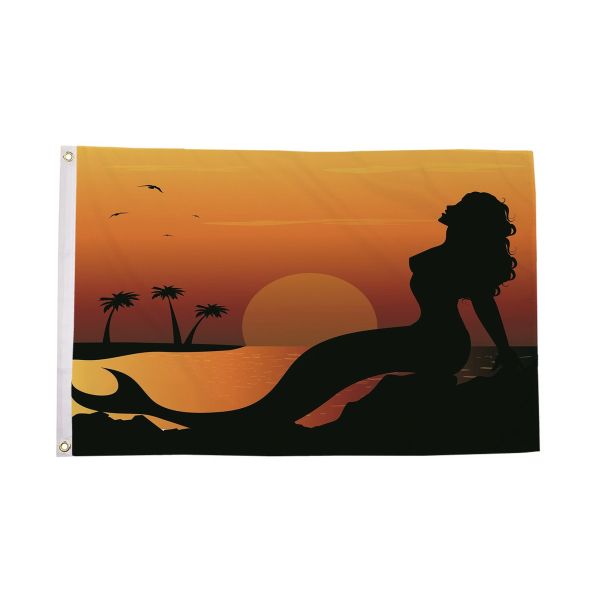 Mermaid Silhouette Flag