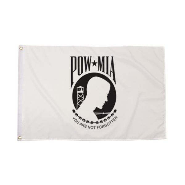 POW MIA Black Logo Flag