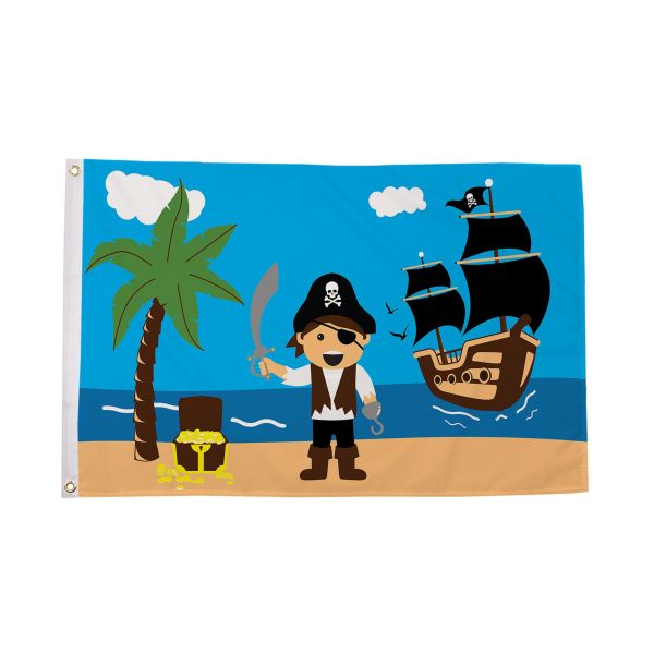 Pirate Treasure Beach Flag