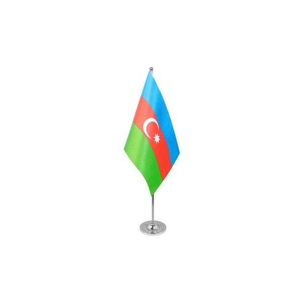 Azerbaijan Satin Table Flag