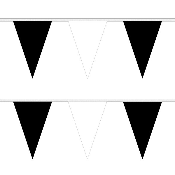 Black and White Triangle Bunting
