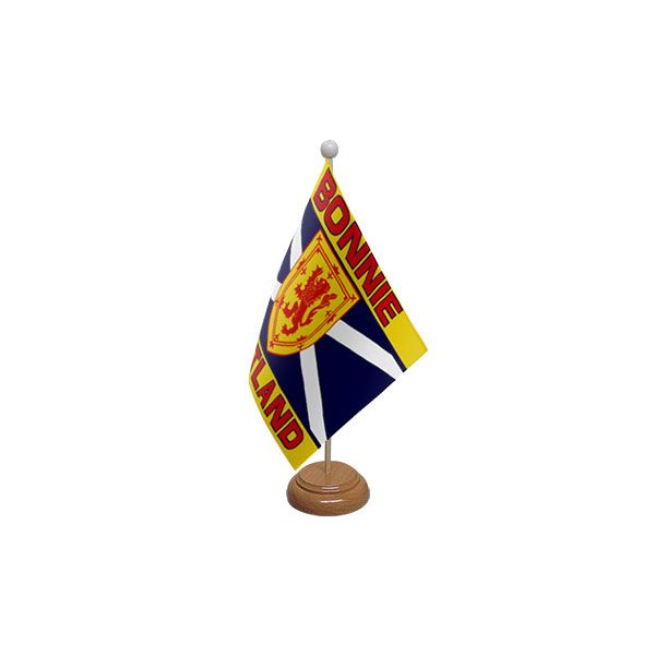 Bonnie Scotland Wooden Table Flag