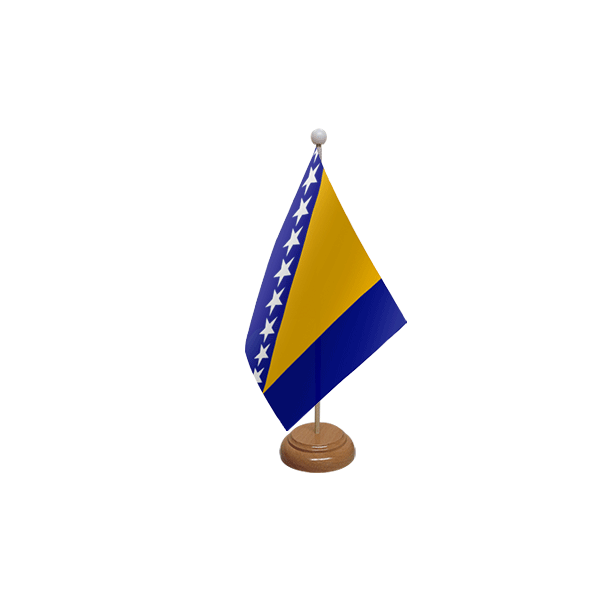 Bosnia and Herzegovina Wooden Table Flag