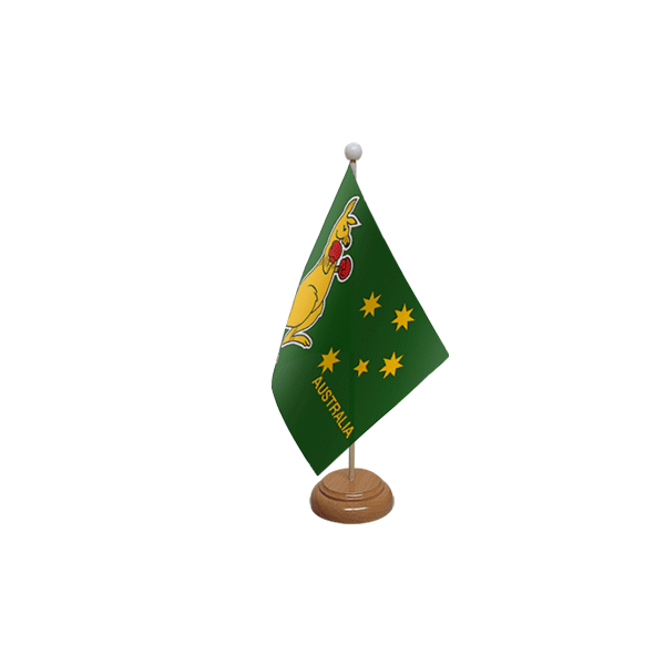 Boxing Kangaroo Wooden Table Flag