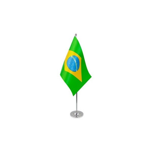 Brazil Satin Table Flag