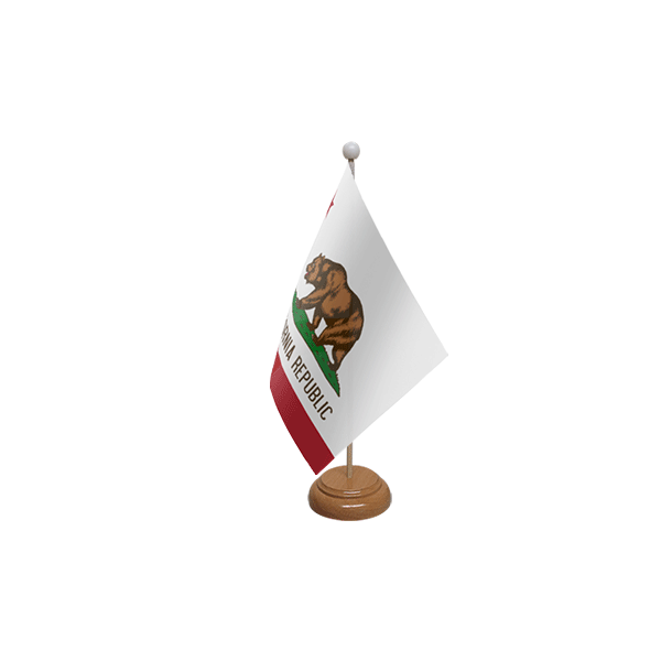 California Wooden Table Flag