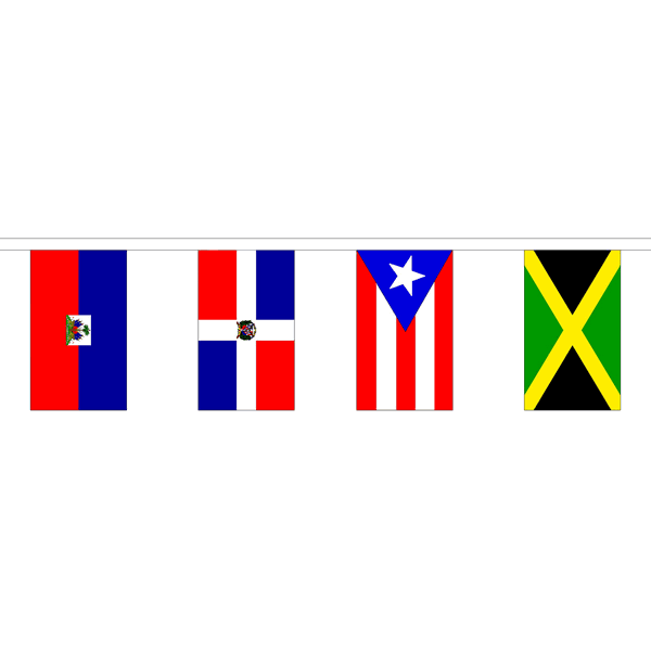30 Flag Caribbean Nation 9m Bunting
